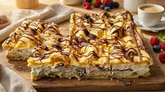 Torta come una nuvola: dessert soffice a strati di pasta choux e cioccolato